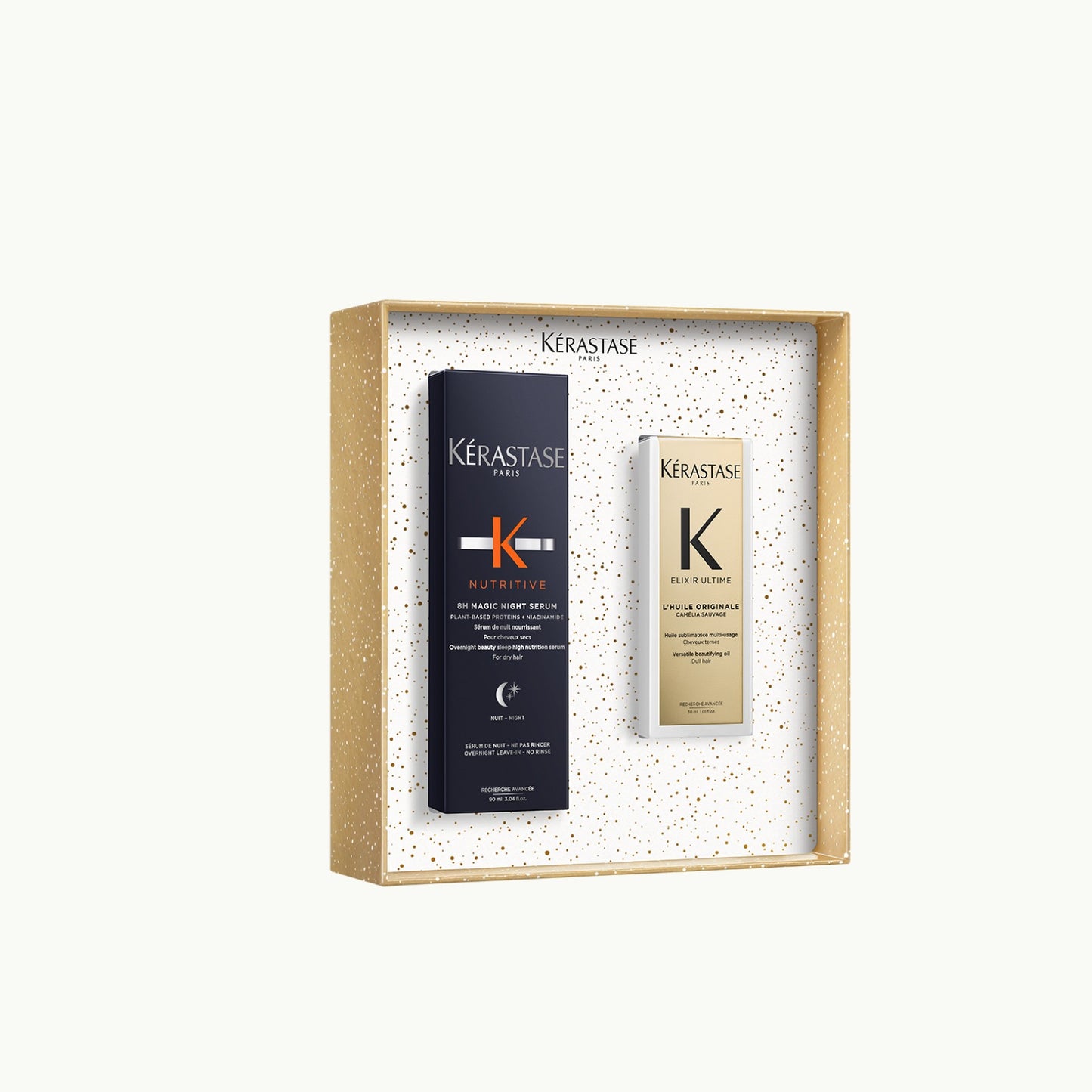 Kérastase Cofre Sérum Nutritive 8H Magic Night 90ml + Aceite Elixir Ultime L'Huile Original 30ml