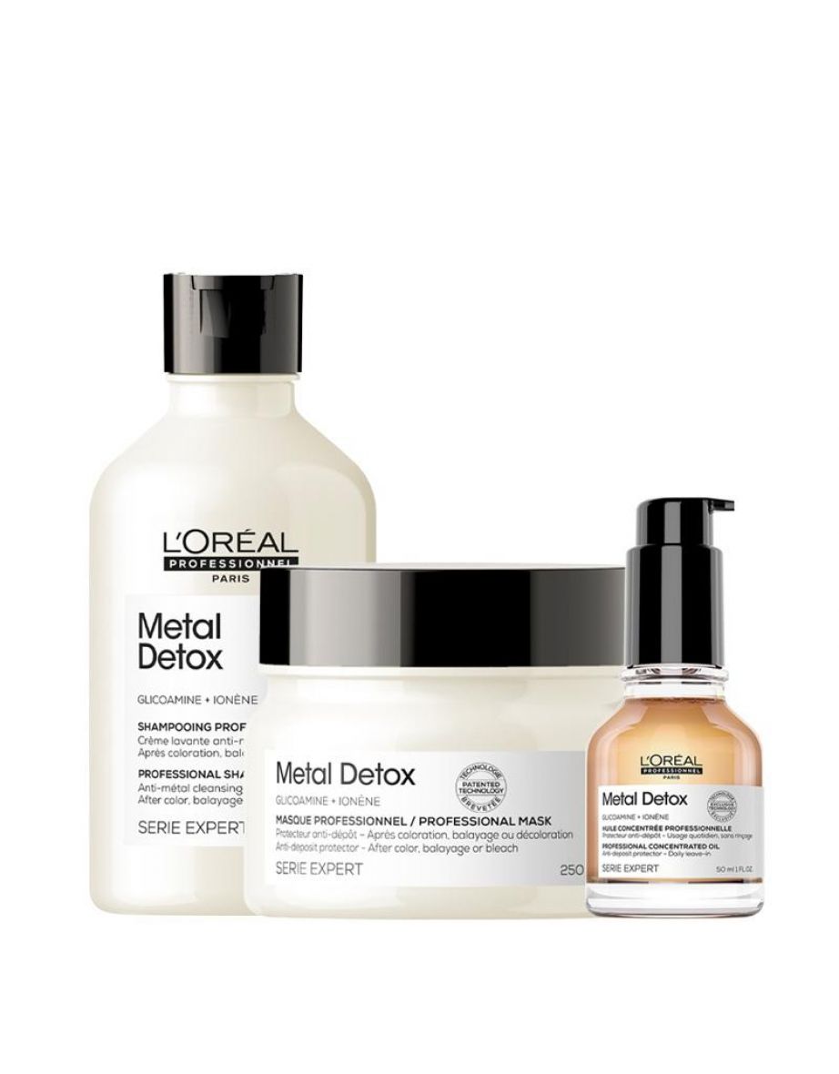 Loreal Pro Pack Metal Detox Shampoo + Masque + Oil